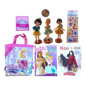 Disney Princess Toy Bundle Easter Basket Fillers Kids Gift Set w Dolls Books